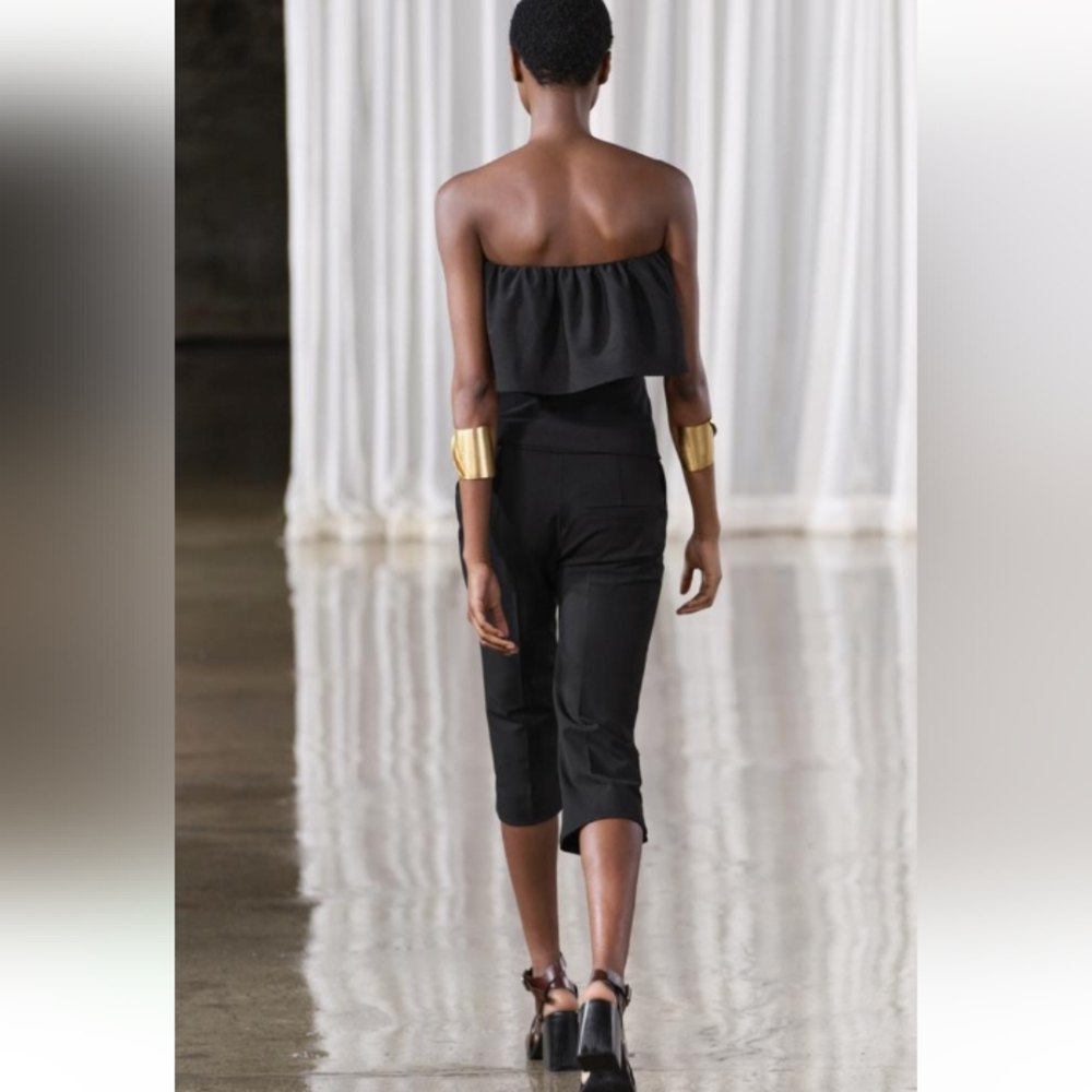 ZARA STRAPLESS TOP WITH RULLE DETAILL - Picture 2 of 7